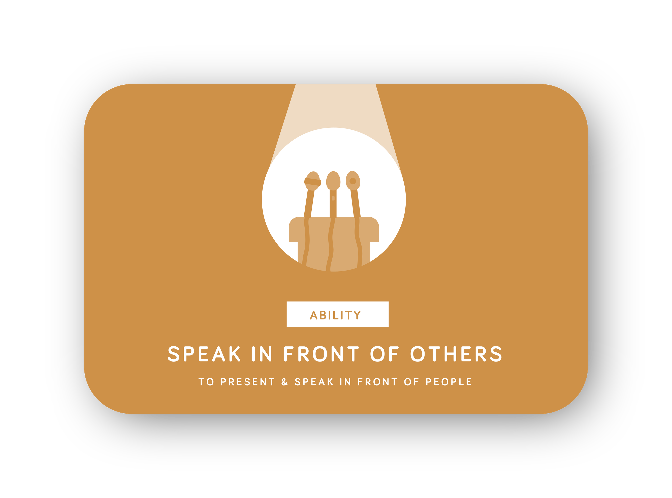 Speak in front of others