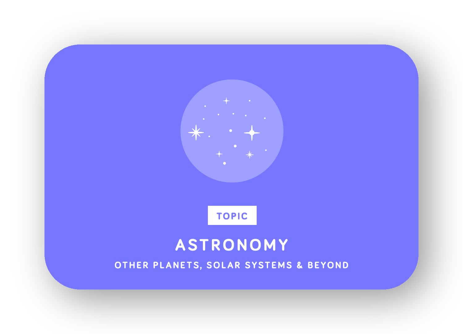 Astronomy card