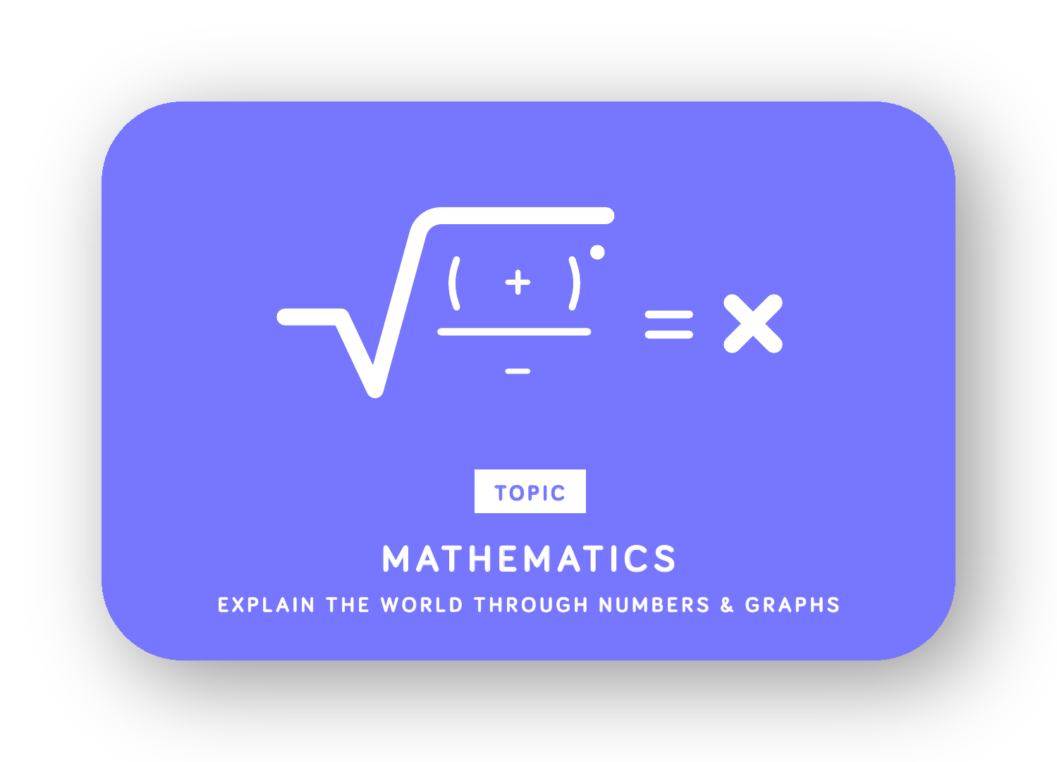 Mathematics card