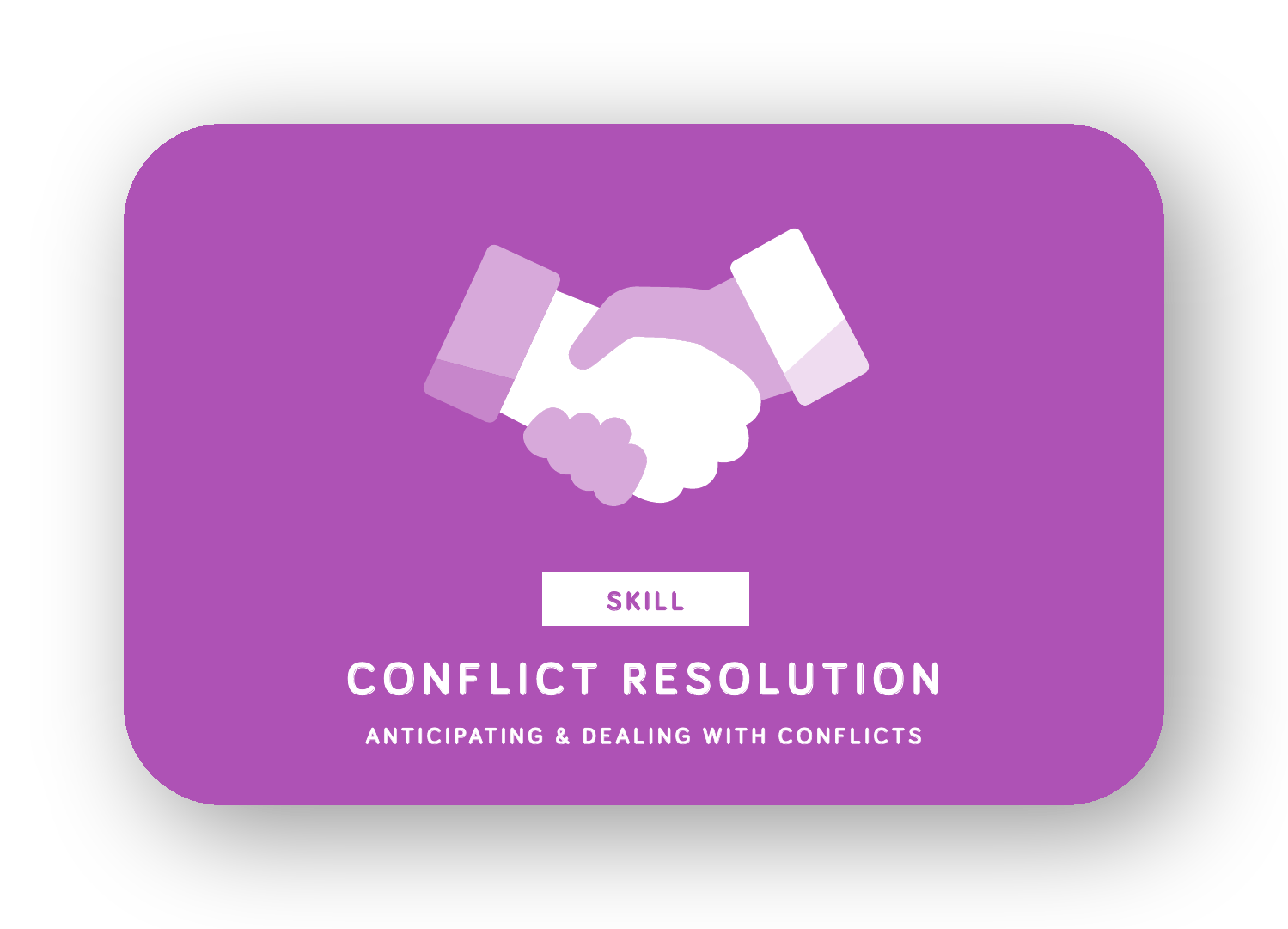 Conflict resolution card
