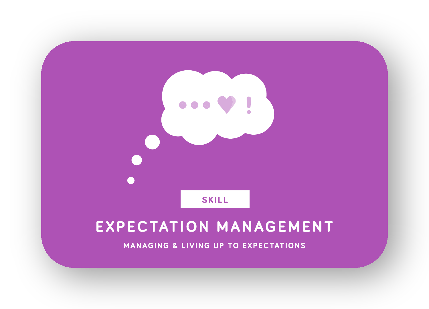 Expectation management card